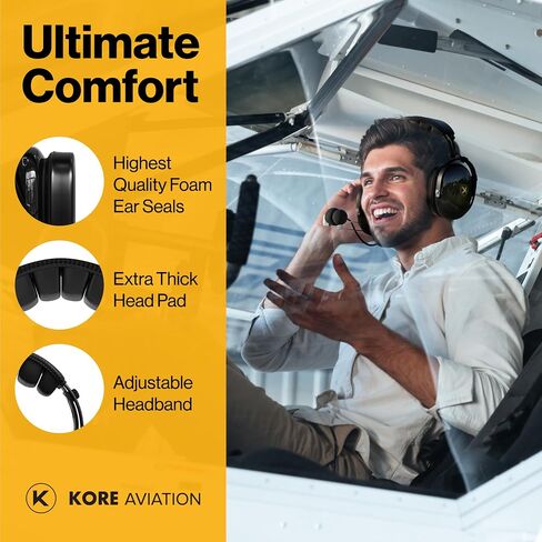P1 General Aviation Headset for Pilots, and Silicone Gel Ear Seal Replacement for Aviation in Kuwait