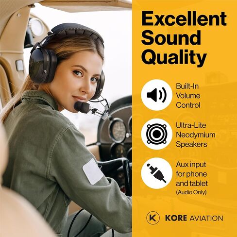 P1 General Aviation Headset for Pilots, and Silicone Gel Ear Seal Replacement for Aviation in Kuwait