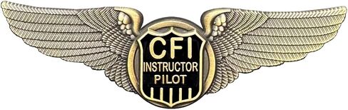 AMERICA'S FRONT LINE EL15-21 CFI Instructor Pilot Wings pin Full Size Standard 3 inch Certified Flight Instructor in Kuwait