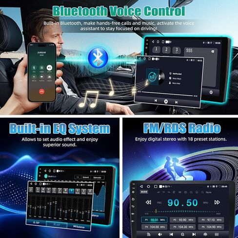 SIXTOP 2+64G Android Car Stereo Radio for Hyundai Tucson 2016-2018 Wireless CarPlay Android Auto 9 Inch Touchscreen Bluetooth GPS Navigation FM/RDS WiFi EQ SWC AHD Rear Camera 26UI Mirror Link in Kuwait
