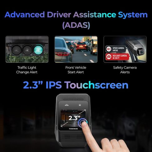THINKWARE ARC800 4K Front and 1080P Rear Dash Cam, Sony STARVIS 2, Dual HDR, AI Night Vision in Parking Mode, 2.3 in Touchscreen, 5GHz Wi-Fi, GPS, 32GB microSD Incl, 512GB Max Capacity in Kuwait