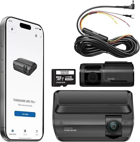 THINKWARE ARC900 Dash Cam 4K Front and 2K Rear, Dual STARVIS 2, HDR, GPS in Kuwait
