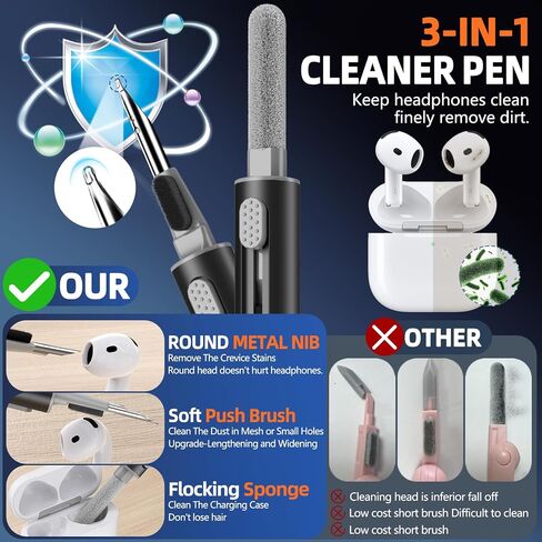 Inesore for AirPods 4 Case with Automatic Snap Lock-Balck in Kuwait