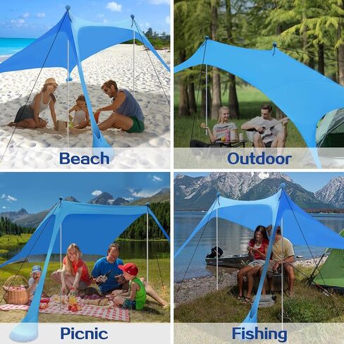 Beach Canopy Beach Tent Sun Shelter 7.5X7.5 FT Beach Shade Canopy in Kuwait