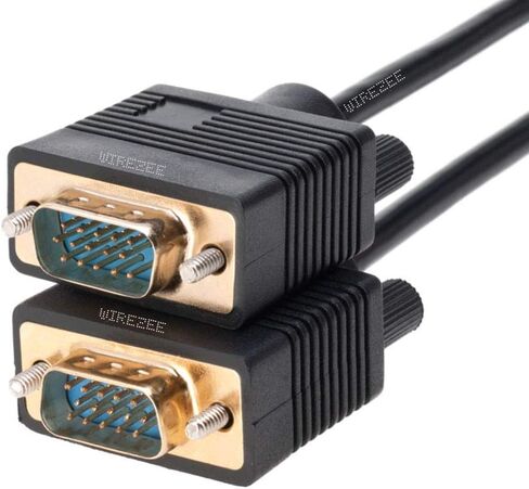 VGA Cable SVGA Super Video Cord Male 15 PIN Wire Monitor 3ft, 6ft,10ft, 15ft, 25ft, 30ft, 50ft, 100ft (50FT) in Kuwait