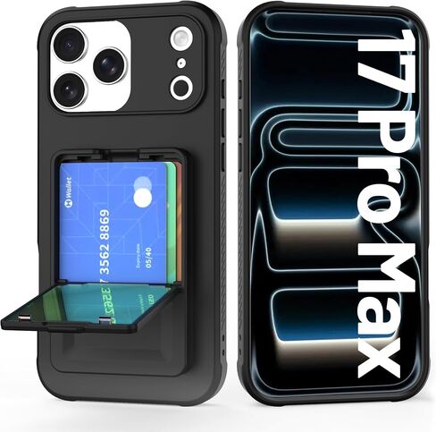 Tieuwant for iPhone 17 Pro Max 6.9" Case Wallet, Built-in Mirror, Card Holder, Stable Kickstand, Ultra Comfortable, Rugged Heavy Duty Girls Women Protective iPhone 17 Case, Rosepink in Kuwait