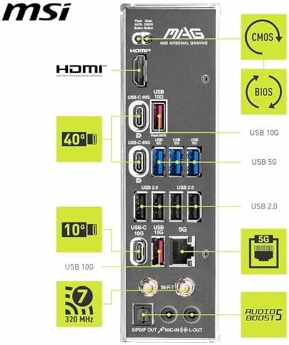 Micro Center CPU Motherboard Memory Combo: AMD Ryzen 7 9800X3D CPU Processor + MSI MAG X870E Tomahawk WiFi ATX Motherboard + KLEVV CRAS V RGB DDR5 32GB (2x16GB) 6000MHz CL30 SK Ram Memory Black in Kuwait