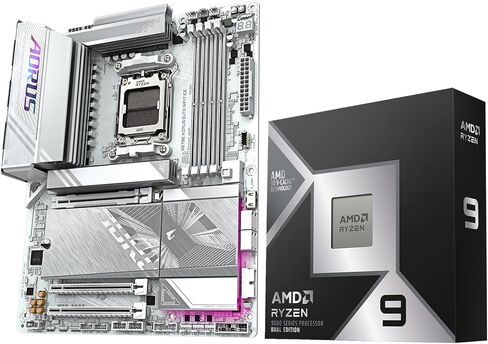 AMD 9950X3D2 Processor with GIGABYTE X870E AORUS Elite WiFi ICE Motherboard in Kuwait
