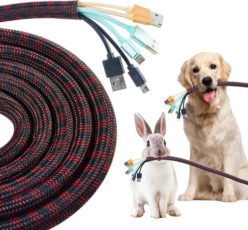 Cable Management Sleeve Split Braided Wire Loom 3/4 Inch-25FT in Kuwait