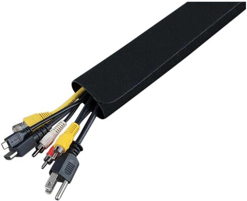 Klein Tools 450-330 Cable Management Sleeve, Cord Management for Home, Office or Job, 1-3/4-Inch Max Diameter, 3-Foot Length, Black, 2-Pack in Kuwait