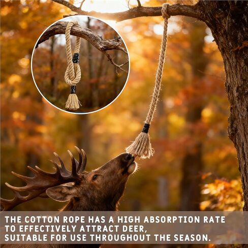 Deer Scent Rope for Hunting, 64 Inch Mock Scrape Rope Hanging Anywhere, Cotton Highly Absorbent Scent Rope for Deer Hunting Accessories (4pack) in Kuwait