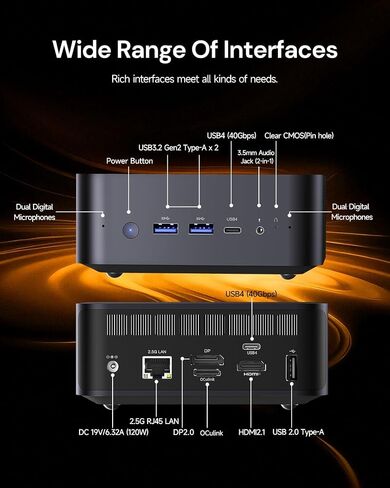 Reatan Oculink Gaming Mini PC, Ryzen 7 255(up to 4.9GHz) Barebone Mini PC in Kuwait