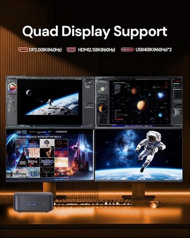 Reatan Oculink Gaming Mini PC, Ryzen 7 255(up to 4.9GHz) Barebone Mini PC in Kuwait