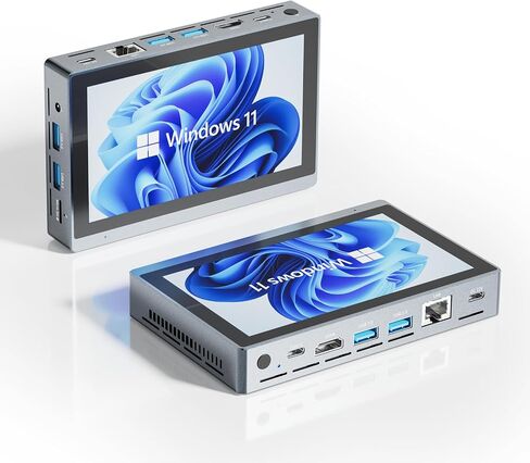 HIGOLEPC Mini PC Win 11 Pro Celeron N5095 Mini Computer with Fan,16GB DDR4,256GB ROM Mini PC with Screen Micro PC Full-Featured USB-C 4K 60Hz Triple Display Mini Gaming Computer WiFi 5.0 BT5.0 in Kuwait