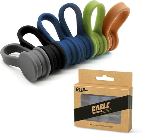 10-Pack Magnetic Cable Ties, Reusable Silicone Cord Ties in Kuwait