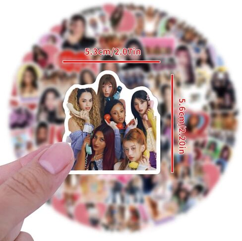 100pcs KATSEYE Stickers for Girl Water Bottle, Cool Kpop Music Vinyl Waterproof Decal for Kids Teen Adult Laptop Phone Skateboard Guitar Luggage Notebook Helmet in Kuwait
