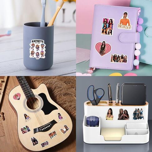 100pcs KATSEYE Stickers for Girl Water Bottle, Cool Kpop Music Vinyl Waterproof Decal for Kids Teen Adult Laptop Phone Skateboard Guitar Luggage Notebook Helmet in Kuwait