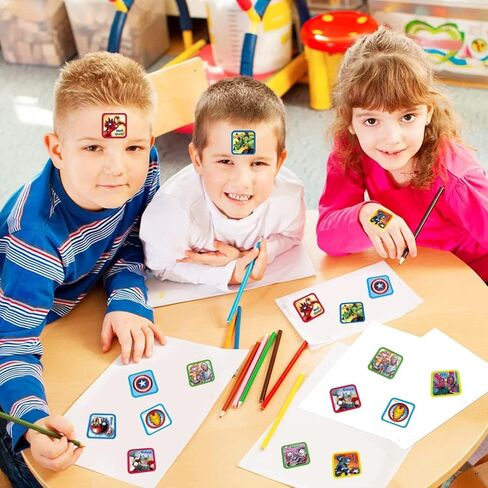 600 Pcs Roll Kids Sticker, 3 Pack in 30 Designs,1-1/2 Inch Self Adhesive Label Cartoon Stickers for Kids Teacher (Cartoon) in Kuwait