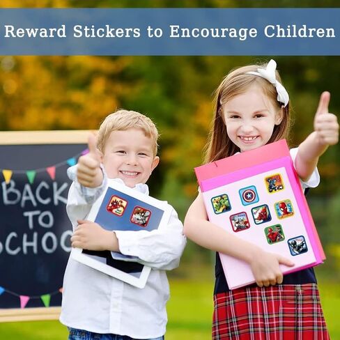 600 Pcs Roll Kids Sticker, 3 Pack in 30 Designs,1-1/2 Inch Self Adhesive Label Cartoon Stickers for Kids Teacher (Cartoon) in Kuwait