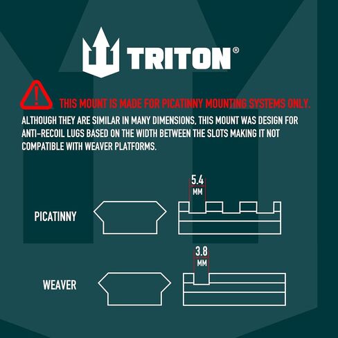 Triton Match Precision Scope Mounts - 6061-T6 Aluminum - 30 mm Offset Cantilever in Kuwait