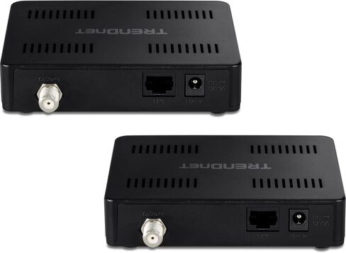 TRENDnet Ethernet Over Coax MoCa 2.5 Adapter (2-Pack), TMO-312C2K, Backward Compatible with MoCA 2.0/1.1/1.0, RJ-45 Gigabit LAN Port, Supports Net Throughput up to 1Gbps, Black (Renewed) in Kuwait