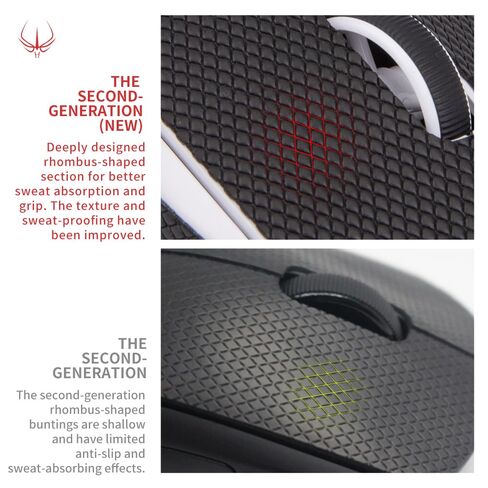 HOTLINEGAMES New 2.0 DIY Version Mouse Anti Slip Grip Tape for Gaming Mouse Skins,Sweat Resistant,Cut to Fit,Easy to Apply,Professional Mice Upgrade Kit in Kuwait
