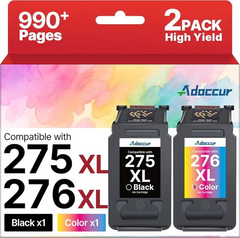 275XL 276XL Replacement for Cannon 275 and 276 Ink Cartridges for Canon 275 and 276 Ink Cartridges Works with Canon PIXMA TR4720 TS3522 TR4700 TS3722 TS3500 TR4722 TS3720 TS3520 (Black Color Combo) in Kuwait