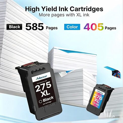 275XL 276XL Replacement for Cannon 275 and 276 Ink Cartridges for Canon 275 and 276 Ink Cartridges Works with Canon PIXMA TR4720 TS3522 TR4700 TS3722 TS3500 TR4722 TS3720 TS3520 (Black Color Combo) in Kuwait