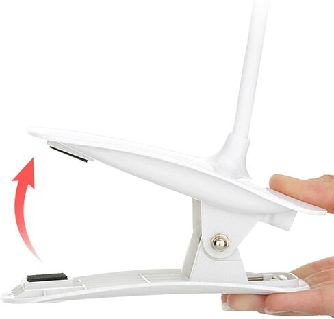 2X LED Reading Light with Clip - USB Rechargeable S, 20 Flexible Neck Lamp, Clamp Desk Lamps for Bed Headboard in Kuwait