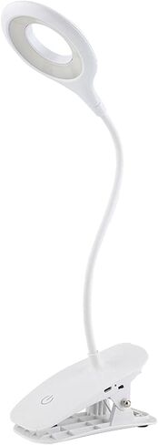 2X LED Reading Light with Clip - USB Rechargeable S, 20 Flexible Neck Lamp, Clamp Desk Lamps for Bed Headboard in Kuwait