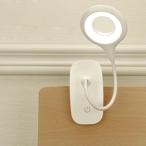 2X LED Reading Light with Clip - USB Rechargeable S, 20 Flexible Neck Lamp, Clamp Desk Lamps for Bed Headboard in Kuwait