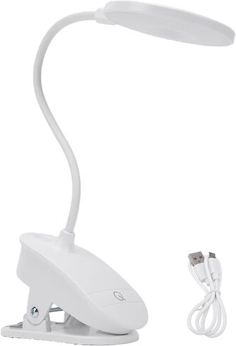 ASHATA Clip On Reading Lamp, USB Rechargeable, 360° Flexible Gooseneck in Kuwait