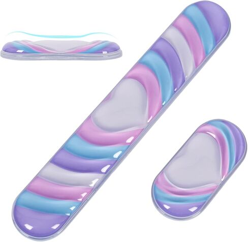 L-SPOUTTO Pink Cute Ergonomic Gel Wrist Rest for Mouse and Keyboard,Heart in Kuwait