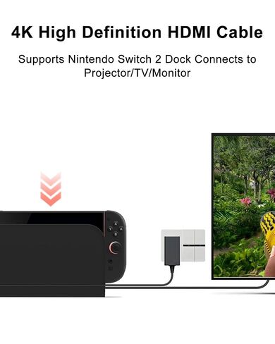 HDMI Cable 4K@60Hz Compatible with Nintendo Switch 2/OLED Wii, 5ft Cord in Kuwait