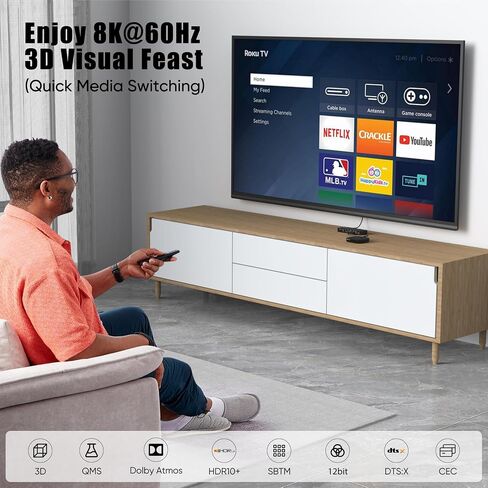 8K HDMI 2.1 Cable, 6 Inch, 2-Pack, 48Gbps in Kuwait