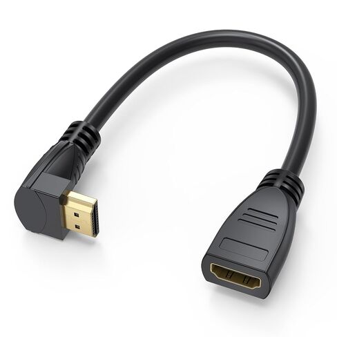 8K HDMI 2.1 Extension Cable 90 Degree Down Angle Short 0.5FT in Kuwait
