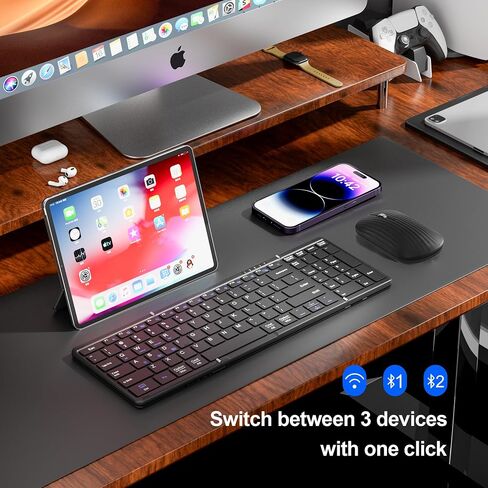 Portable Foldable Keyboard and Mouse Combo in Kuwait
