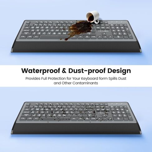 Large Print Keyboard Mouse Combo for Seniors, Wired 3-in-1 Set in Kuwait