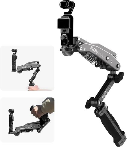 Movmax Blade Arm for DJI Pocket 4/3,insta360/Gopro Hero, Suction Cup Camera Mount with 1/4 Screw, DJI Osmo Pocket 3 Accessories Car Mount in Kuwait