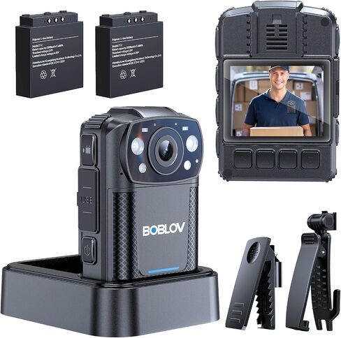 BOBLOV KJ25 1080P Body Camera, 10-13H Battery Night Vision Body Cam in Kuwait