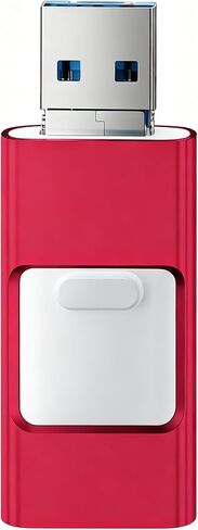 USB SD Card Reader, Plug and Play, Red, Work with Laptops and Desktops, Supports SD, SDHC, and SDXC in Kuwait