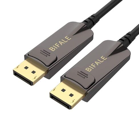 BIFALE DP Fiber Optic Cable 50ft, 8K Fiber Displayport 1.4 Cable Support HBR3, DSC 1.2, HDR10, 32.4Gbps, 8K@60Hz, 4K@144Hz, Thin and Slim Fiber DP1.4 Cable in Kuwait