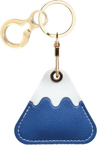 BORKUANA PU Leather Keychain Holder Protective Case Compatible with AirTag in Kuwait