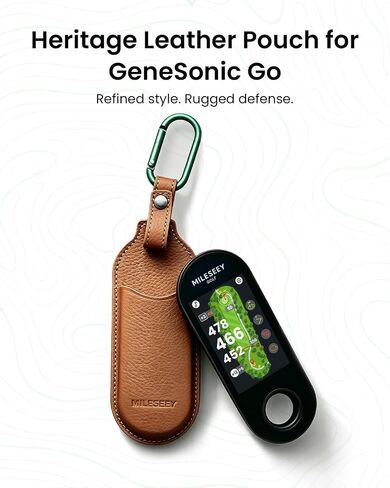 MILESEEY Heritage Leather Pouch for GeneSonic Go Golf GPS Handheld in Kuwait