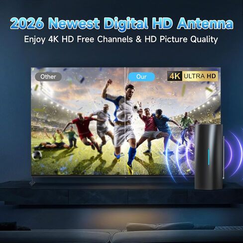 2026 Upgraded TV Antenna for Smart TV Indoor Outdoor with Amplifier in Kuwait