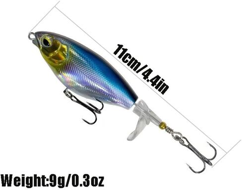 5Pcs Premium Top Water Fishing Lures, Fishing Lure for Bass with Soft Propeller Tail for Catfish,Pike Perch, Bass, Lures for Freshwater or Saltwater in Kuwait
