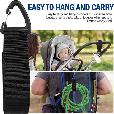 20-Pack Heavy Duty Storage Straps (4S/8M/8L), Extension Cord Organizer & Cable Hanger with Triangle Buckle, 50 lbs Capacity Hook and Loop Wrap for Hose, Rope, RV and Garage Organization, Black in Kuwait