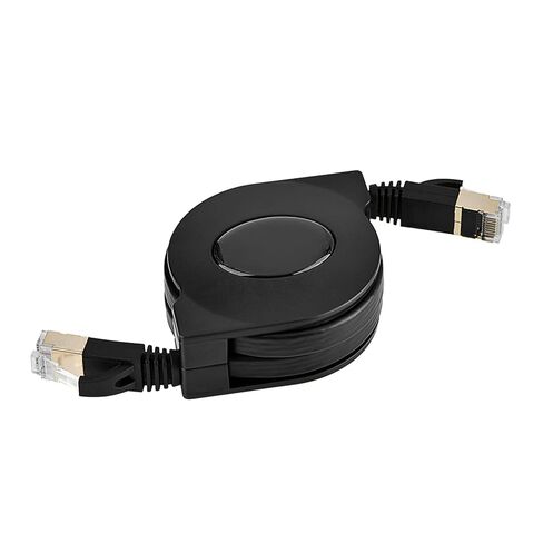 Asixxsix Flat Retractable Cat7 RJ45 Cable, 10Gbps Shielded Ethernet Cord in Saudi Arabia