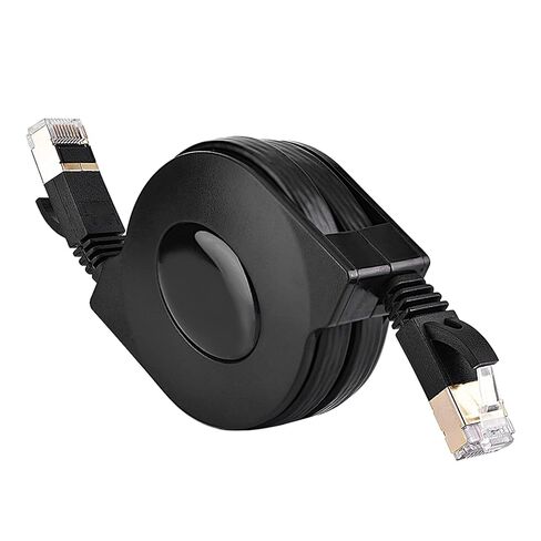 Asixxsix Flat Retractable Cat7 RJ45 Cable, 10Gbps Shielded Ethernet Cord in Saudi Arabia