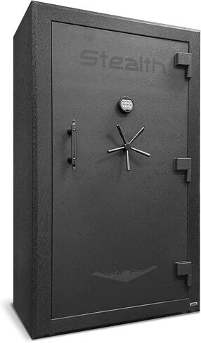 Stealth Premier PR50 Gun Safe Fits 50 Rifles & Pistols, Built Extremely Heavy Duty, 90 Minutes of Fire Protection, Premium Door Panel Organizer, LED Light Kit, Internal Power, California DOJ Approved in Kuwait